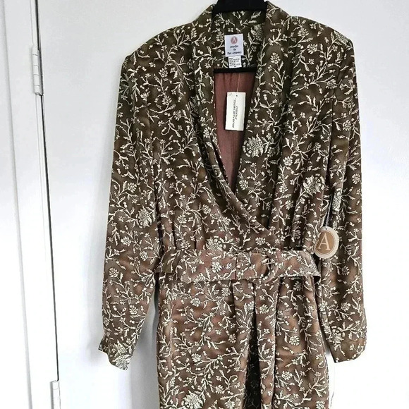 Studio By Pat Argenti Brown Floral Dress Jacket Women’s 14 NWT - Picture 2 of 12